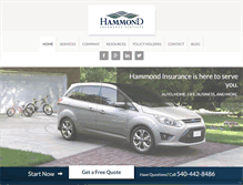 Tablet Screenshot of hammond-insurance.com